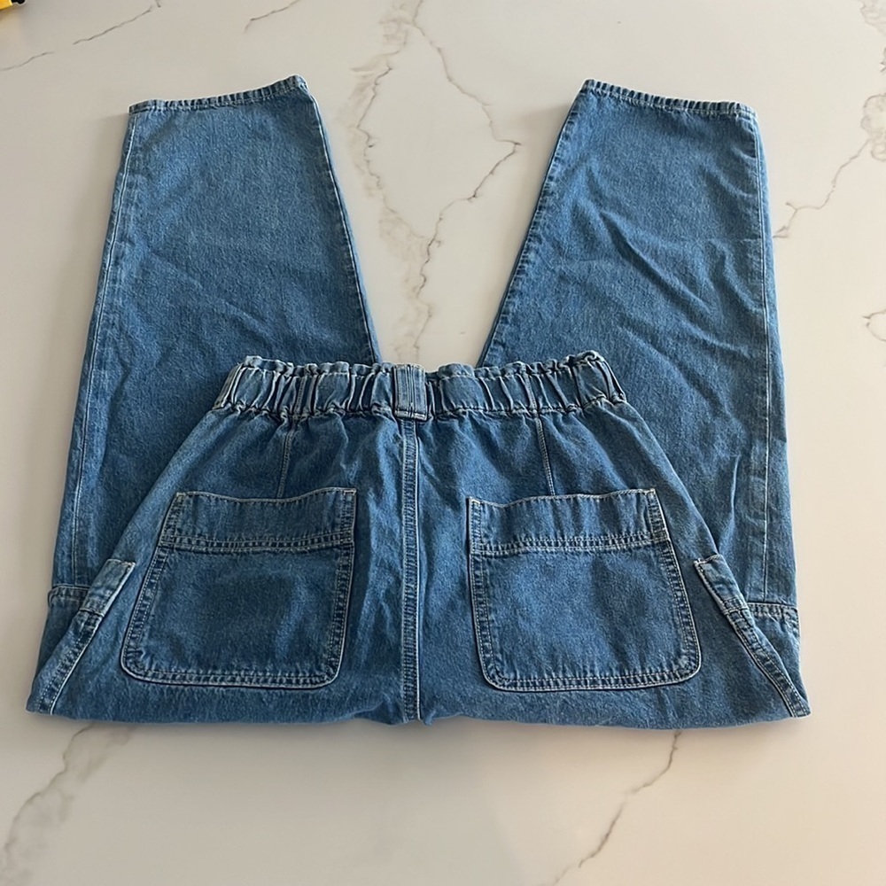 Mavi Balloon Leg Baggy Denim Jeans Pants Elastic Waist - Picture 8 of 8
